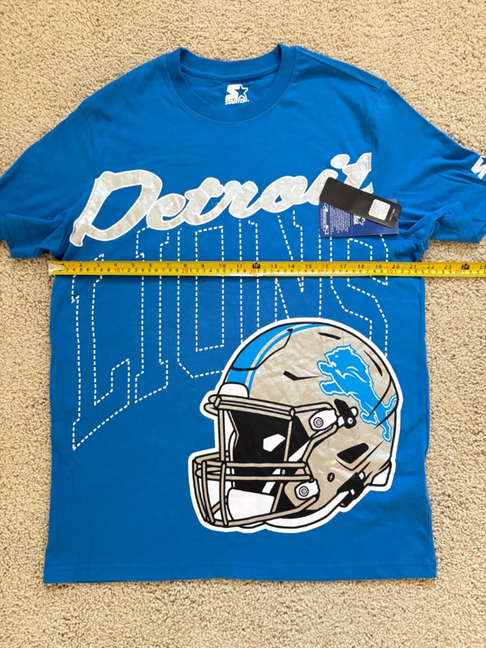 detroit lions mens shirt Blue Size M NWT - Picture 14 of 14
